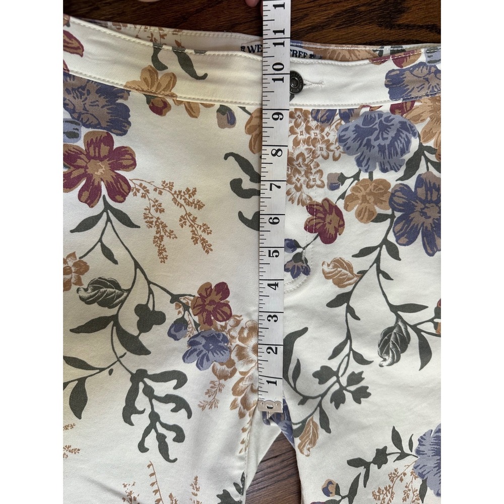 Free People "We The Free" Youthquake floral printed crop flare jeans Size 25 - Picture 5 of 6